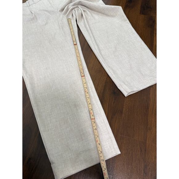 Abercrombie & Fitch Curve Love Quinn Tailored Straight Dress Pant Oatmeal 33/16 - Picture 6 of 9